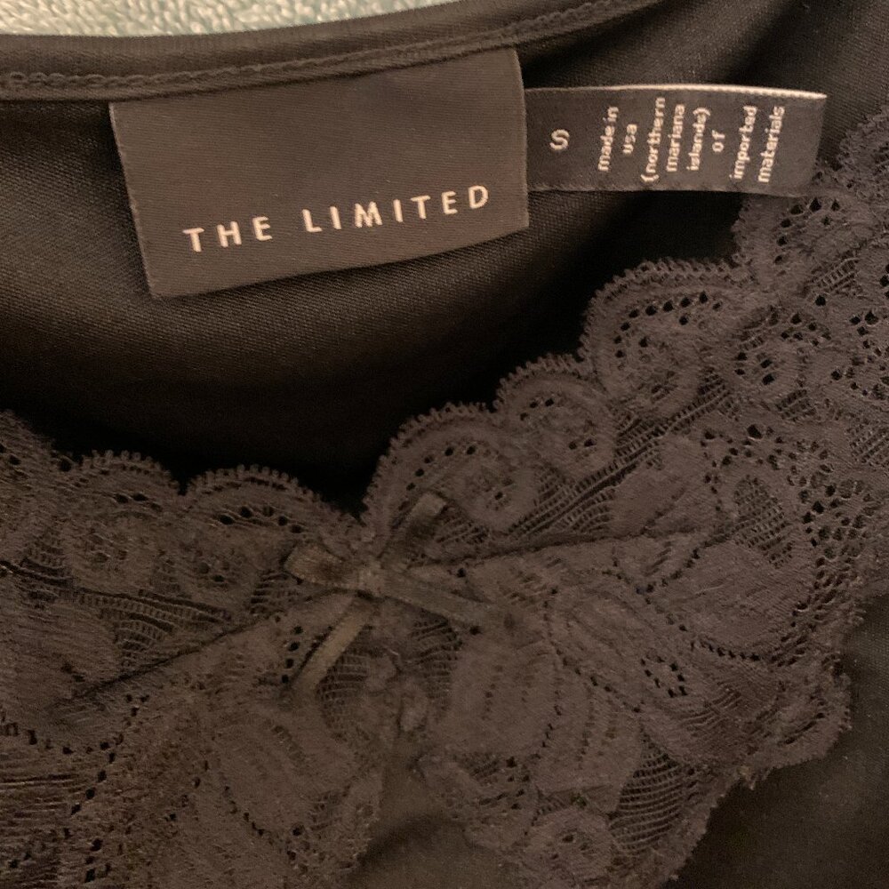 THE LIMITED black satin with lace cami, size small (S) - Picture 6 of 6